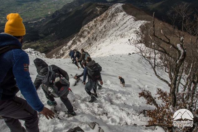 discesa su neve monte cairo